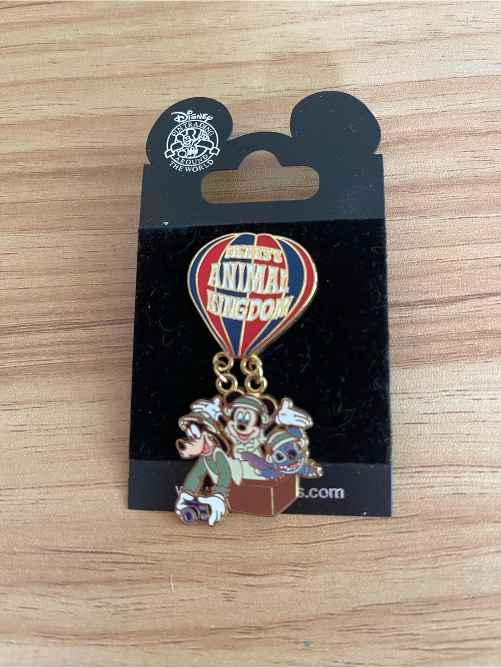 Disney Black Pin Backing Card with Mickey Head Fastener